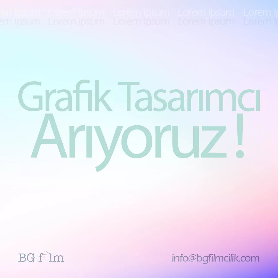 Grafik Tasarımcı Aranıyor - BG FİLM