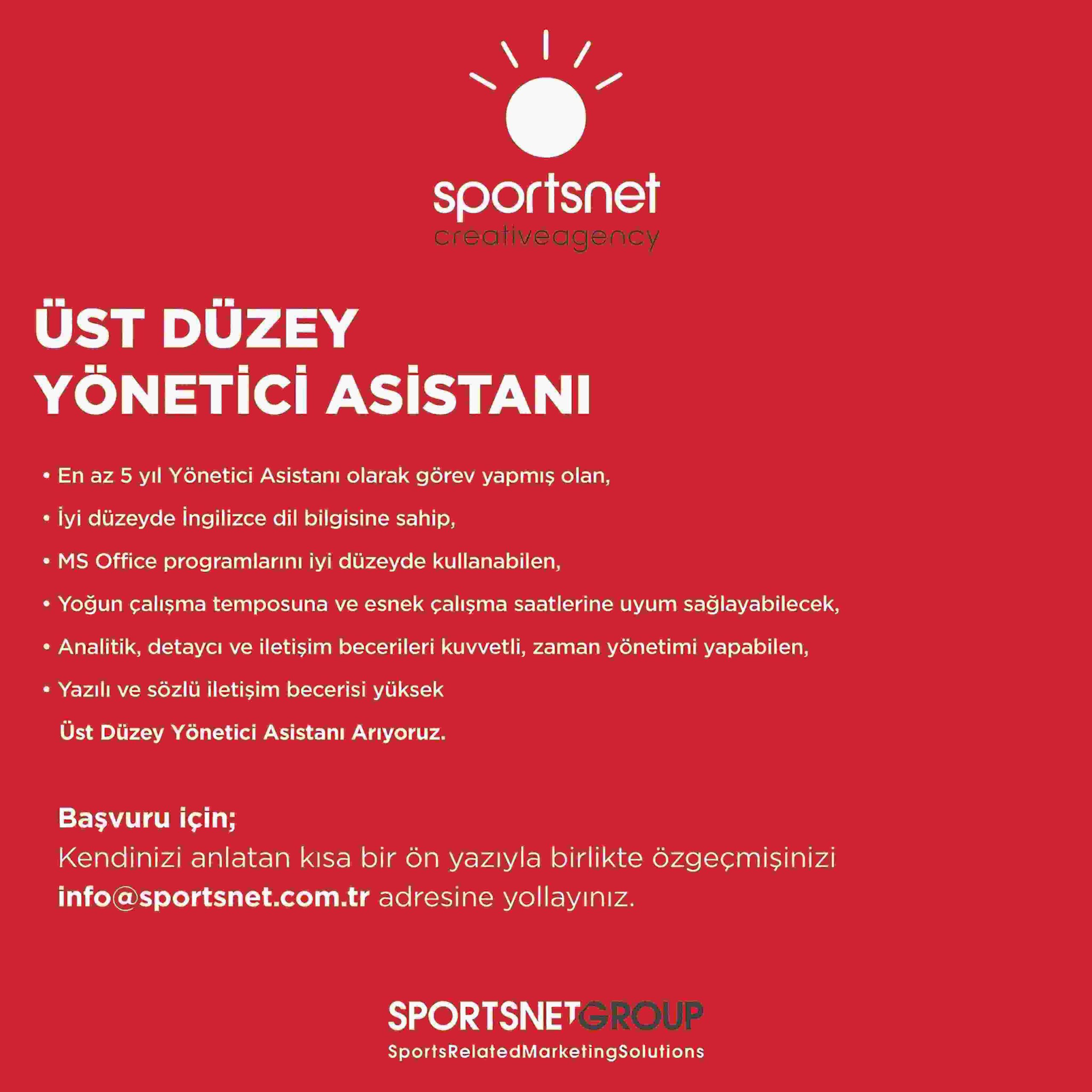 Üst Düzey Yönetici Asistanı arayanlar Üst Düzey Yönetici Asistanı iş ilanları Sportsnet