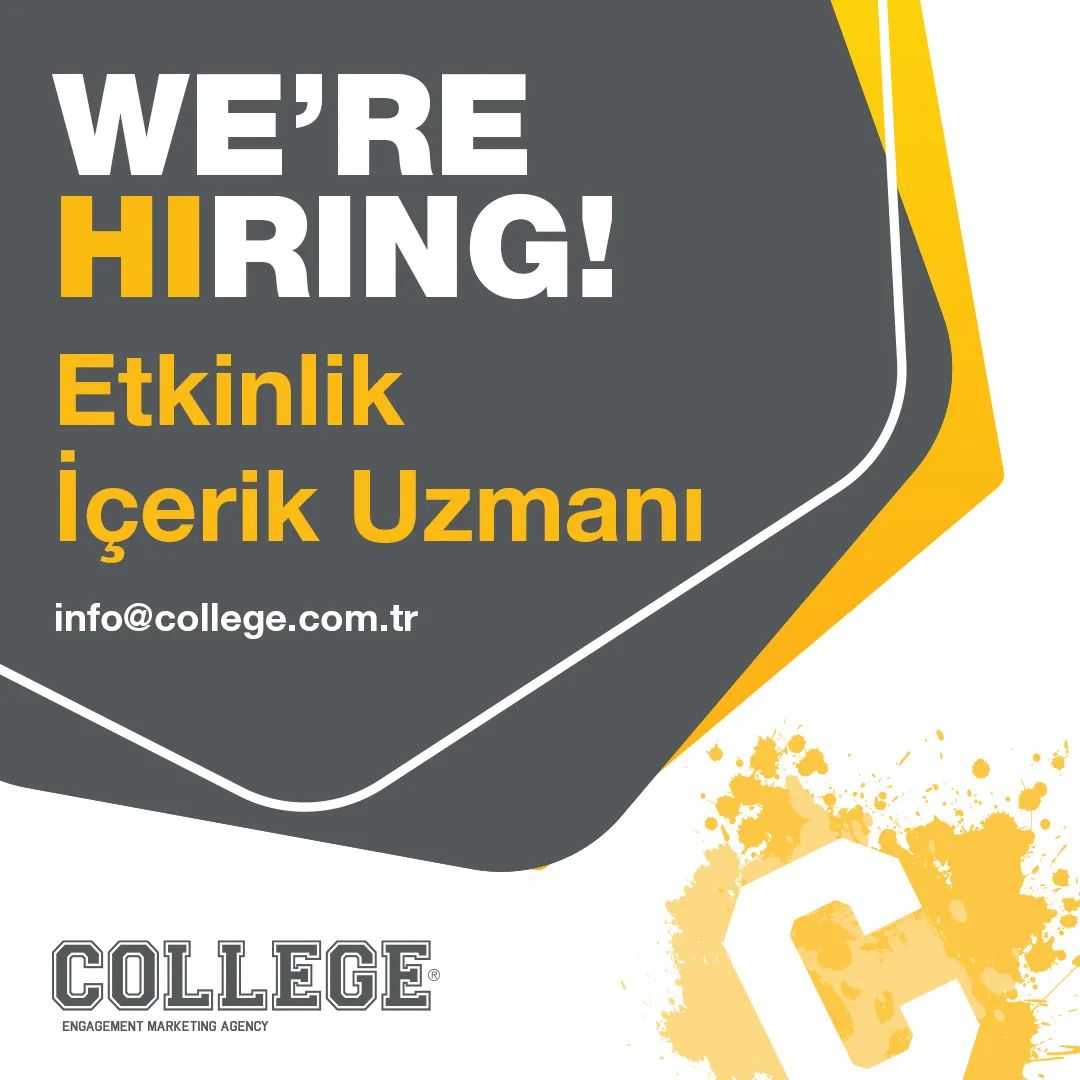 Etkinlik İçerik Üreticisi arayanlar Etkinlik İçerik Üreticisi iş ilanları College E.M.A.