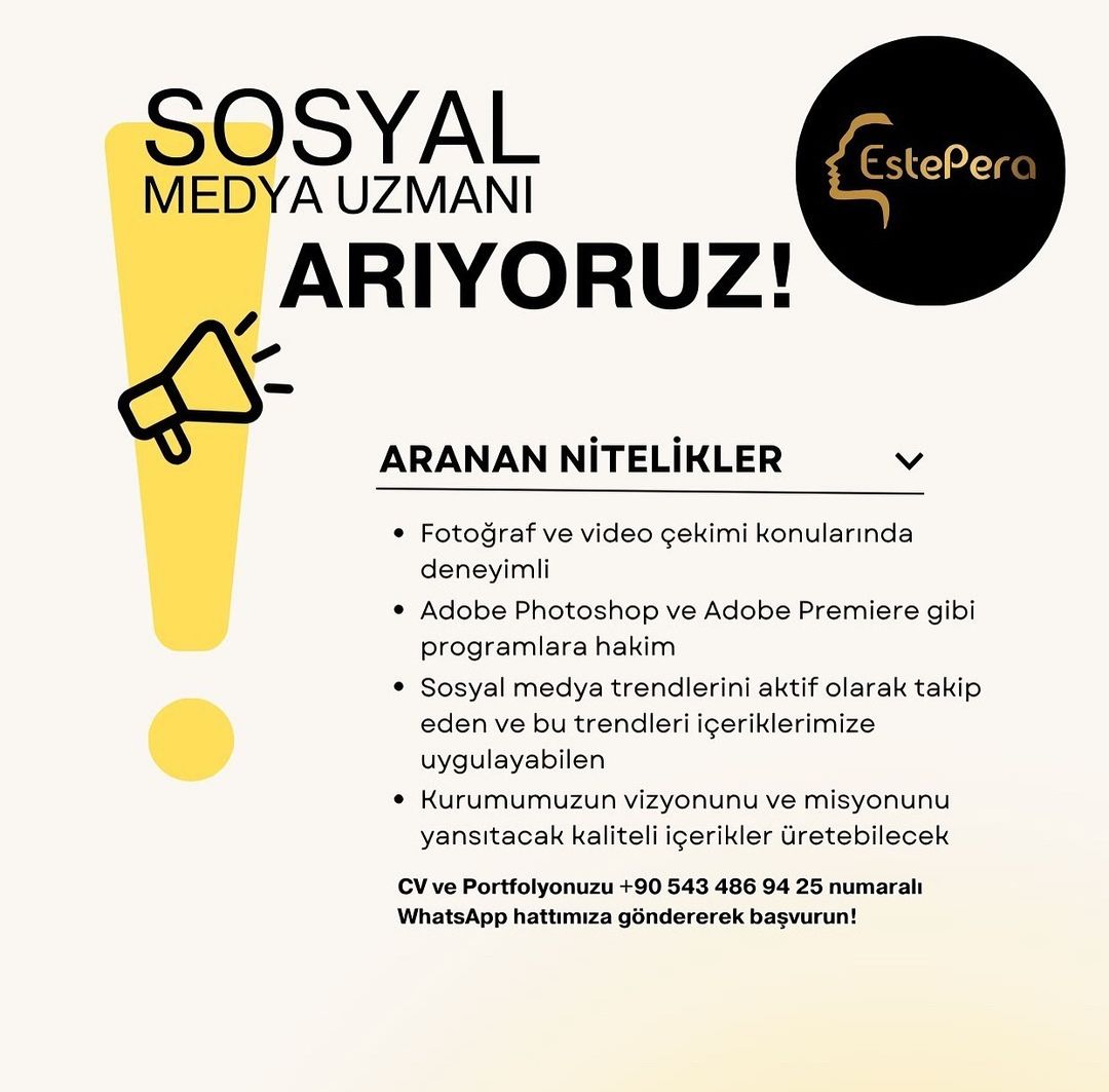 Sosyal Medya Uzmanı arayanlar Elexus Clinic Turkey Sosyal Medya Uzmanı Aranıyor - Elexus Clinic Turkey