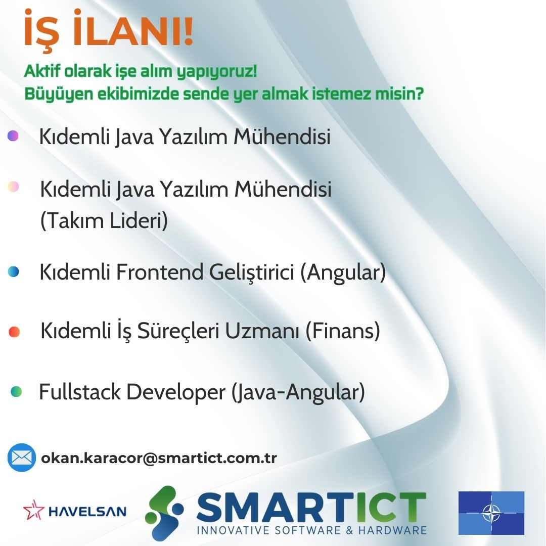 Yazılım Geliştiricisi arayanlar - Smartict Bilişim Yazılım Geliştiricisi, Yazılım Mühendisi iş ilanları Smartict Bilişim