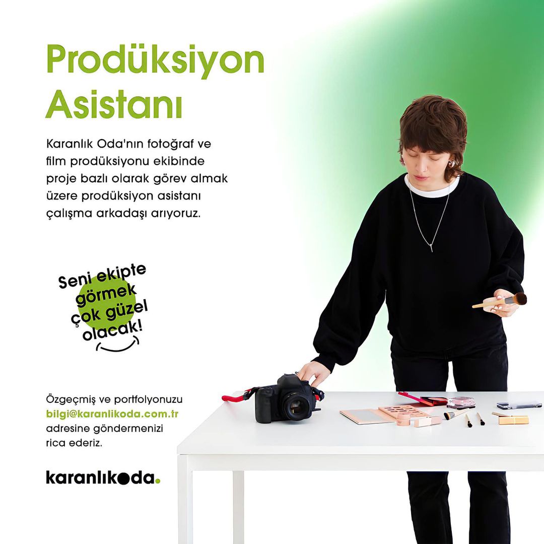 Prodüksiyon Asistanı arayanlar - Karanlık Oda Fotoğraf Film Prodüksiyon Asistanı iş ilanları - Karanlık Oda Fotoğraf Film