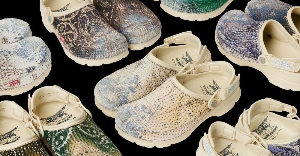 Levis kumasli Crocs terlikler