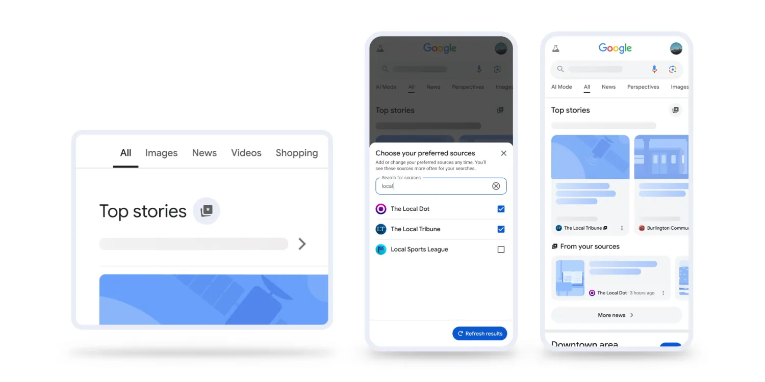 Google Tercih Edilen Kaynaklar Ozelligi