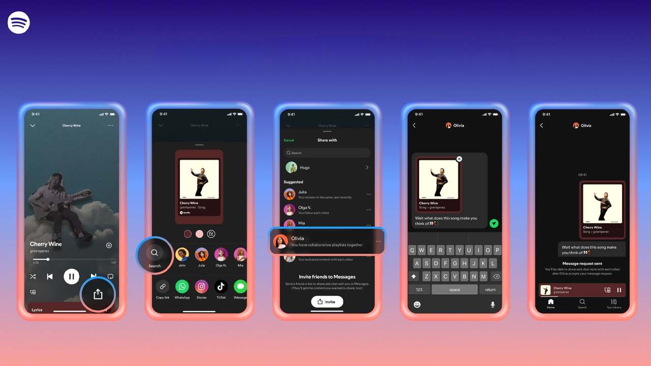 Spotify Mesajlaşma Özelliği
