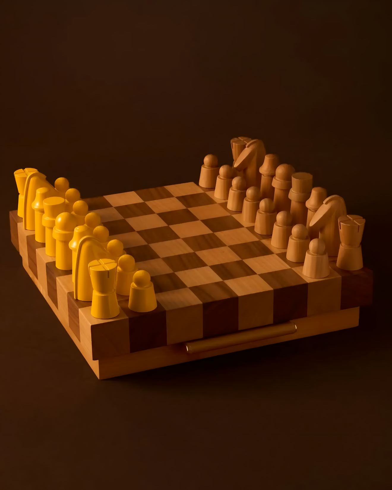 Satranc Taslarindan Parfum Cikan El Yapimi Satranc Takimi 1