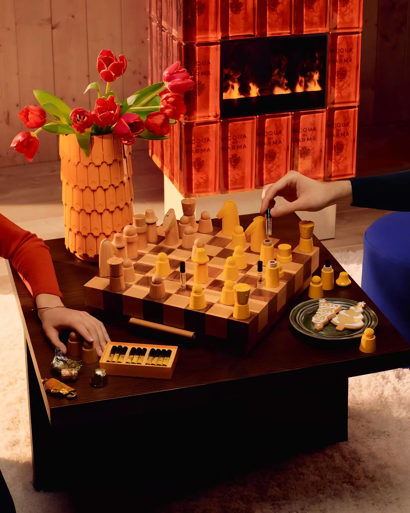 Satranc Taslarindan Parfum Cikan El Yapimi Satranc Takimi 3