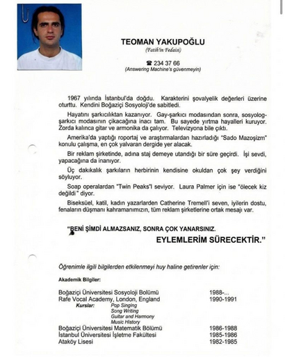 Teoman’ın Şöhret Olmadan Önceki CV’si Gündemde! 2 Teoman CV