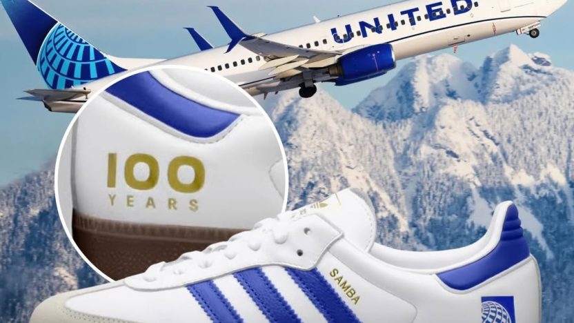 United Airlines adidas Samba