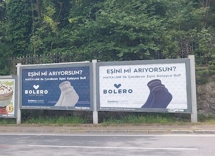 İstanbul'daki "Eşini Mi Arıyorsun?" Afişlerinin Sırrı Çorap Çıktı 4 bolero gnc