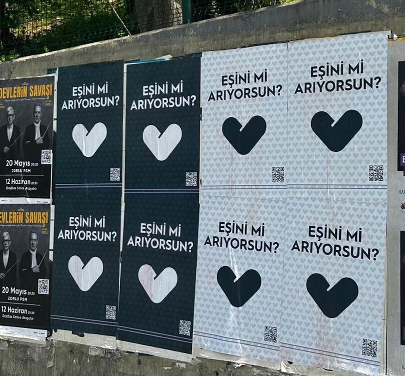 İstanbul'daki "Eşini Mi Arıyorsun?" Afişlerinin Sırrı Çorap Çıktı 2 eşini mi arıyorsun