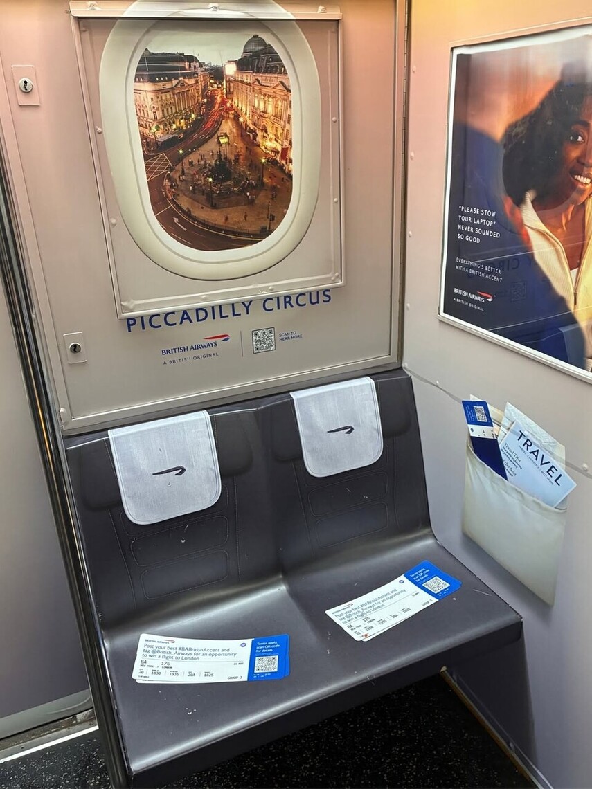 British Airways New York Metrosunu Uçak Kabinine Dönüştürdü 4 british4 1
