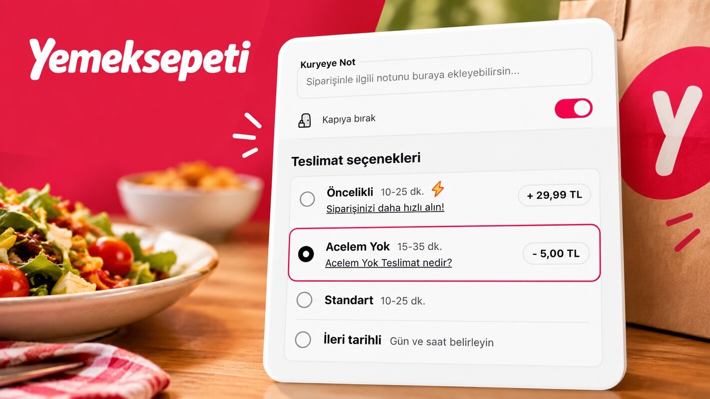 Yemeksepeti'nden Yeni Teslimat Tercihi: “Acelem Yok” 2 Yemeksepeti