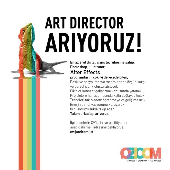 Ozicom Agency, Art Director Arıyor Art Direktör Arayan Şirketler
